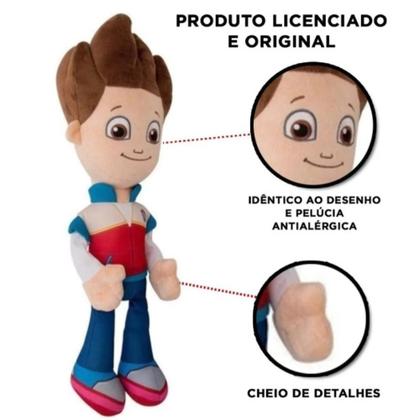 Imagem de Boneco Pelúcia Grande Patrulha Canina Ryder 45cm Original