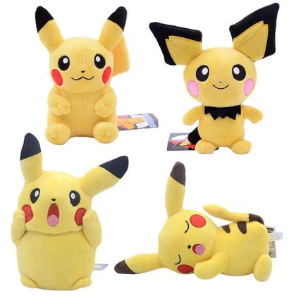 Imagem de Boneco Pelúcia Pokémon Pikachu Brinquedo Anime Fofo 20cm, Presente Infantil