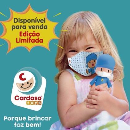 Imagem de Boneco POCOYO VAI PA ONDE Edição Limitada + Máscara Infantil - Cardoso