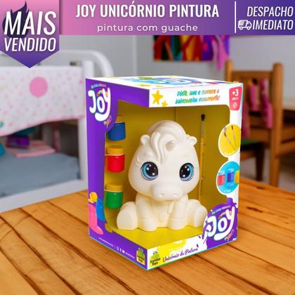 Imagem de Boneco Pônei Unicórnio Joy Pintura Guache Educativo Infantil