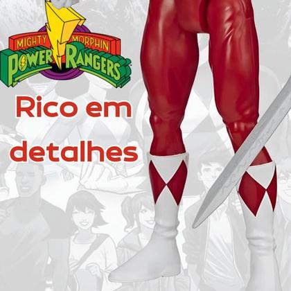 Imagem de Boneco Power Ranger Vermelho Mighty Morphin Red 30 Cm Hasbro