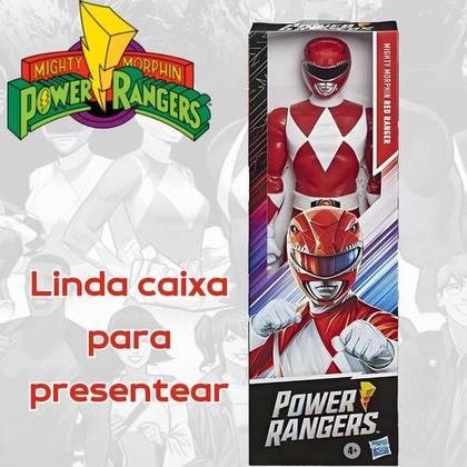 Imagem de Boneco Power Ranger Vermelho Mighty Morphin Red 30 Cm Hasbro