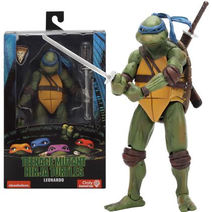 Imagem de Boneco Premium Articulado Leonardo Tartarugas Ninjas 16cm action figure