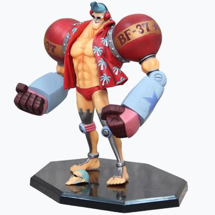 Boneco Premium One Piece - Franky com duas cabeças - Action Figure
