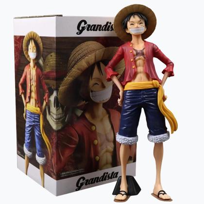 Imagem de Boneco Premium One Piece - Luffy D. Monkey 28cm com 3 Rostos - Action Figure