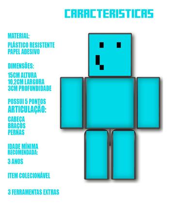 Imagem de Boneco Problems Jogo Mine Youtuber com Ferramentas 15cm Craft