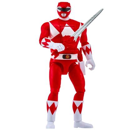Imagem de Boneco Ranger Vermelho Power Rangers Morfável Auto Morphin Com Espada Sunny