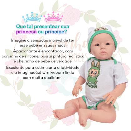 Imagem de Boneco Reborn Bebê Masculino Carequinha Pode Dar Banho