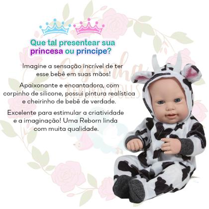 Imagem de Boneco Reborn Bebê Príncipe Pode Dar Banho Bolsa Acessórios