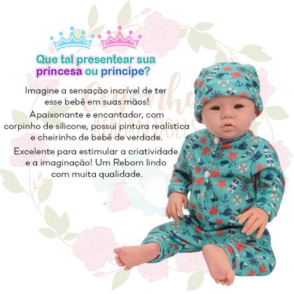 Imagem de Boneco Reborn Menino Recém Nascido Macacão Marinheiro Fofo