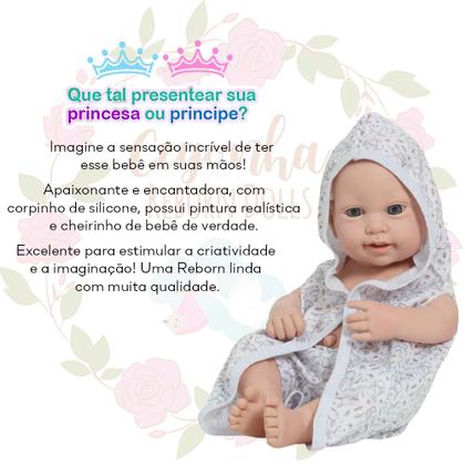 Imagem de Boneco Reborn Príncipe Recém Nascido Roupão Coelho Fofinho