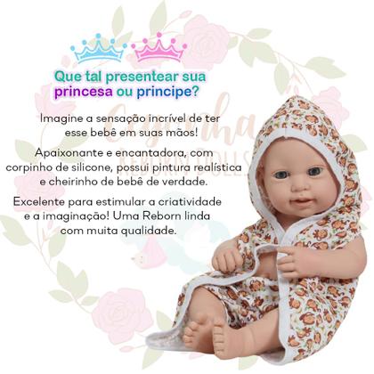 Imagem de Boneco Reborn Recém Nascido Enxoval Completo Saída de Banho