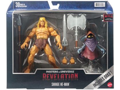 Imagem de Boneco Revelation He-Man and The Masters of the - Universe Savage com Acessórios 2 Bonecos Mattel