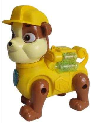 Imagem de Boneco Robô Patrulha Canina Rubble Fujão Infantil Com Luz E Som