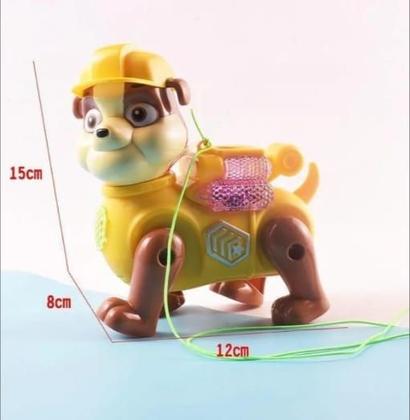 Imagem de Boneco Robô Patrulha Canina Rubble Fujão Infantil Com Luz E Som