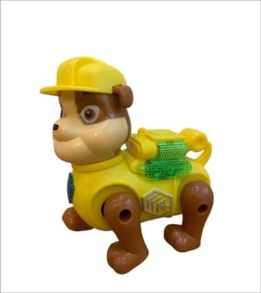 Imagem de Boneco Robô Patrulha Canina Rubble Fujão Infantil Com Luz E Som