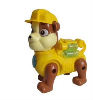 Imagem de Boneco Robô Patrulha Canina Rubble Fujão Infantil Com Luz E Som