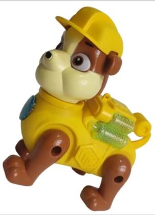 Imagem de Boneco Robô Patrulha Canina Rubble Fujão Infantil Com Luz E Som