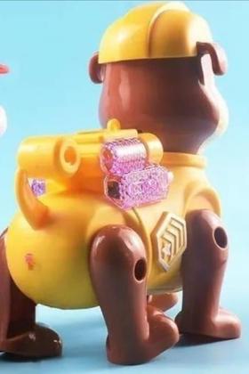 Imagem de Boneco Robô Patrulha Canina Rubble Fujão Infantil Com Luz E Som