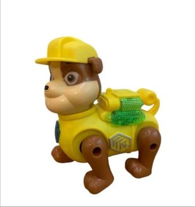 Imagem de Boneco Robô Patrulha Canina Rubble Fujão Infantil Com Luz E Som
