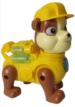 Imagem de Boneco Robô Patrulha Canina Rubble Fujão Infantil Com Luz E Som