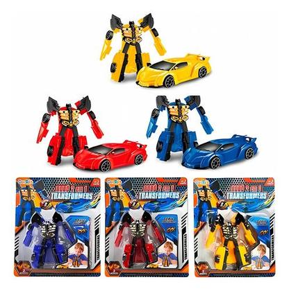 Imagem de Boneco Robô Transformers 2 Em 1 Carrinho Vira Robô Carro