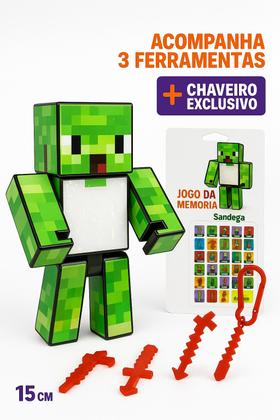 Imagem de Boneco Sandega Bauers 15cm Original Minecraft Algazarra Kit