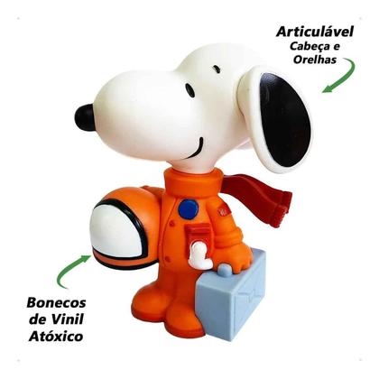 Imagem de Boneco Snoopy Astronauta Coleção 75 Anos Fandom Box Peanuts Edição Especial