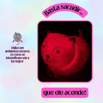 Imagem de Boneco Squish Anti Stress Gato Brinquedo De Apertar Com Luz Led