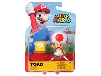 Imagem de Boneco Super Mario Fire 10,3cm com Acessório 