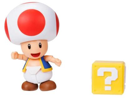Imagem de Boneco Super Mario Fire 10,3cm com Acessório 