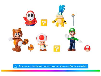 Imagem de Boneco Super Mario Fire 10,3cm com Acessório 