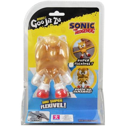 Imagem de Boneco Super Sonic Heróis Goo Jit Zu Estica Dourado - Sunny