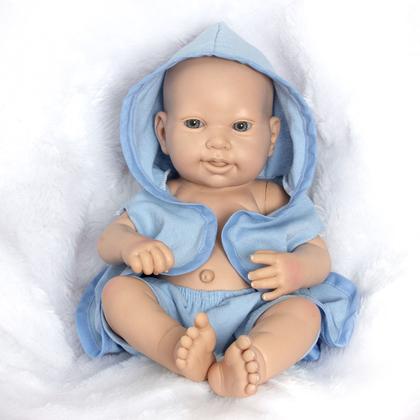 Imagem de Boneco Tipo Reborn Baby Menino Careca Senta Pode Dar Banho
