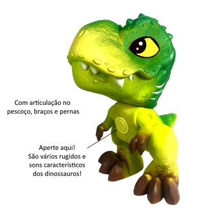 Imagem de Boneco Tiranossauro Rex Bebê Jurassic World em Vinil Grande com Som Pupee