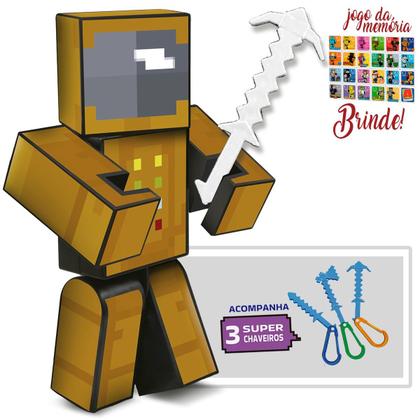 Boneco Zoom Astronauta 25 Cm Mine Articulado Youtuber Craft