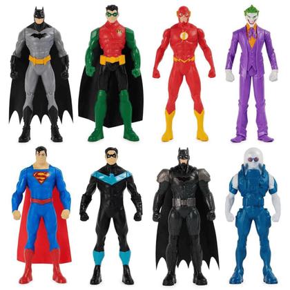 Imagem de Bonecos 8 Figuras Linha Batman Heróis e Vilões 15Cm 3+ Sunny