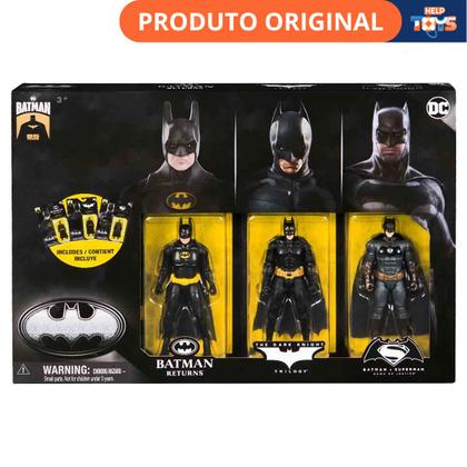 Imagem de Bonecos Batman 85 Anos Pack Especial Com 3 Peças Brinquedo Coleção