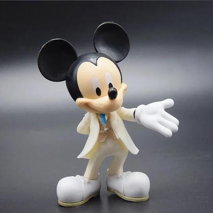 Imagem de Bonecos De Mickey E Minnie Mouse Vestidos De Noiva 12cm Figurinha Kawaii Decorações De Bolo Para