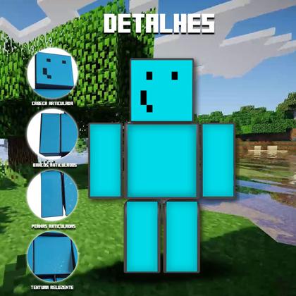 Imagem de Bonecos do jogo Mine Athos e Problems 35 cm kit com 2 Craft