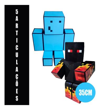 Imagem de Bonecos do jogo Mine Athos e Problems 35 cm kit com 2 Craft