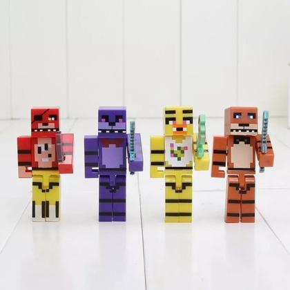 Imagem de Bonecos Five Nights Freddy Bonnie Chica Foxy Minecraft Fnaf