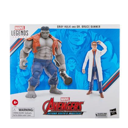 Imagem de Bonecos Marvel Legends Series Hulk Cinza e Dr. Bruce Banner F7084 Hasbro