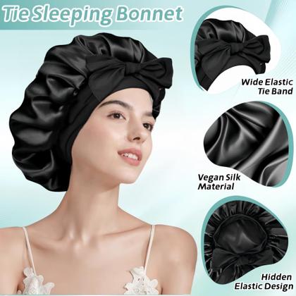 Imagem de Bonnet de cetim Bonnet VECIIR Silk Bonnet para mulheres adormecidas