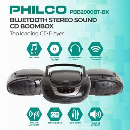 Imagem de Boombox Philco Portátil com Bluetooth e Leitor de CD