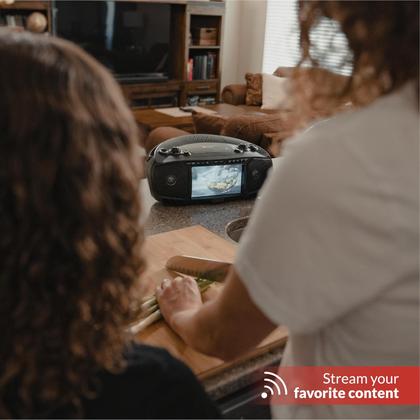 Imagem de Boombox Portátil Aiwa com Som Cristalino - 2 Alto-Falantes de 3W