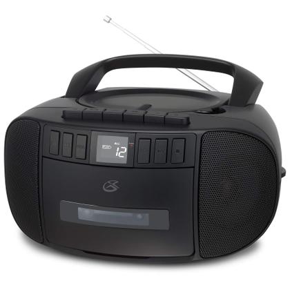 Imagem de Boombox Portátil GPX BCA209B AM/FM com CD e Toca-fitas