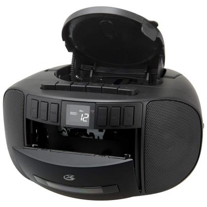 Imagem de Boombox Portátil GPX BCA209B AM/FM com CD e Toca-fitas