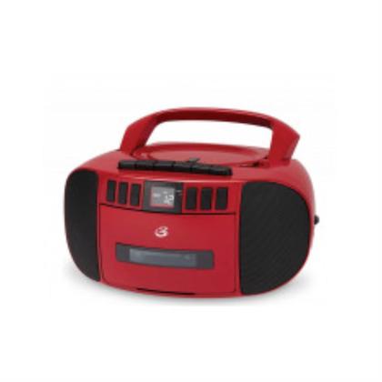 Imagem de Boombox Portátil GPX BCA209R - AM/FM, CD e Toca-fitas - Vermelho