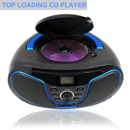 Imagem de Boombox Portátil LONPOO LP-D02 com Bluetooth e Rádio FM - Leitor de CD